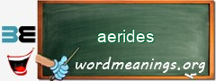 WordMeaning blackboard for aerides